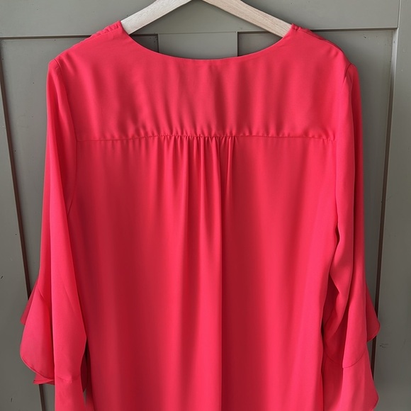 Frank Lyman Fire Woven Shift Dress New w Tags size 10 Flounce Sleeves - Picture 6 of 9